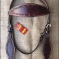 HILASON WESTERN BARB WIRE LEATHER HORSE BRIDLE HEADSTALL DARK BROWN