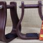 HILASON NEW PLASTIC BELL BOTTOM HORSE SADDLE STIRRUPS WITH RUBBER FOOT