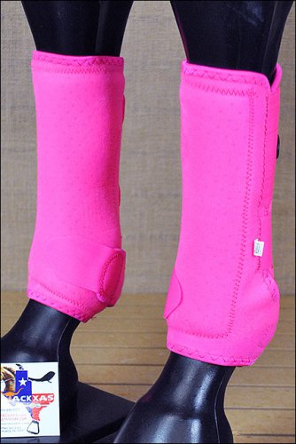 PINK MEDIUM FRONT LEG TOUGH1 MEDICINE EXTREME VENTED HORSE SPORT BOOTS