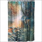 RIVERS EDGE HOME DÉCOR BATHROOM OUTDOOR CURTAIN WATER SHED W/ 12 RINGS