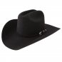 7 STETSON APACHE BLACK 4X BUFFALO FUR WESTERN COWBOY HAT W/ CATTLE MAN CROWN