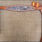 HILASON WESTERN LEATHER HORSE BREAST COLLAR HAND PAINT PAISLEY