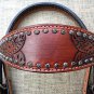 HILASON WESTERN HAND TOOLED LEATHER HORSE BRIDE HEADSTALL MAHOGANY
