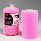 4x5 YD 3M VETRAP HORSE COMFORTABLE BANDAGING TAPE ROLL NEON PINK