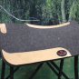 FP101-F HILASON WESTERN GREY WOOL FELT SADDLE PAD W/ LEATHER BORDER