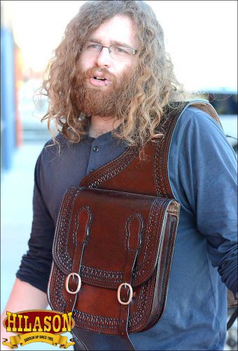 BG107DBSHL-F HILASON WESTERN LEATHER SADDLE SHOULDER BAG