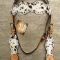 NEW HILASON WESTERN COWHIDE LEATHER HORSE BRIDLE HEADSTALL TACK W/ RHINESTONES