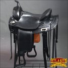 DF200BK-F HILASON WIDE GULLET OR DRAFT HORSE WESTERN TRAIL ENDURANCE SADDLE 16"