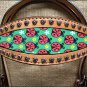 HILASON WESTERN LEATHER HORSE HEADSTALL BREAST COLLAR TAN LADY BIRD INLAY