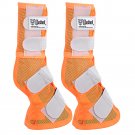 CLASSIC EQUINE CASHEL FLY PREVENTION DURABLE SOFT NYLON HORSE LEG GUARD ORANGE