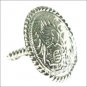 HILASON SILVER PLATED FLORAL ROUND CONCHO WOOD SCREW HORSE SADDLE HEADSTALL