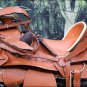 NI-W04 WESTERN LEATHER COWBOY WADE RANCH ROPING HORSE SADDLE 16" 17" W/ TACK SET