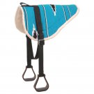 TOUGH 1 ADULT NAVAJO FLEECE BOTTOM BAREBACK PAD W/ POLYMER STIRRUPS TEAL CREAM