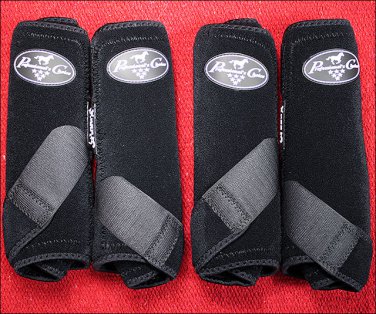 BLACK MEDIUM PROFESSIONAL CHOICE SMB3 SPORTS MEDICINE HORSE BOOTS SET OF 4