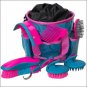 WEAVER GLITTER GROOMING KIT 7 PIECE ASSORTMENT HANDY VINYL BAG W/ 6 POCKET BLUE