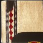 FE139-F HILASON WESTERN NEW ZEALAND WOOL HORSE SADDLE BLANKET WHITE CRIMSON