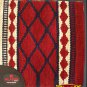 FE139-F HILASON WESTERN NEW ZEALAND WOOL HORSE SADDLE BLANKET WHITE CRIMSON