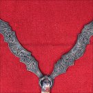 HILASON WESTERN LEATHER HORSE BREAST COLLAR BLACK RUSTIC VINTAGE
