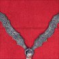 HILASON WESTERN LEATHER HORSE BREAST COLLAR BLACK RUSTIC VINTAGE