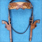 HILASON WESTERN LEATHER HORSE BRIDLE HEADSTALL TAN CROSS GUN