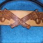 HILASON WESTERN LEATHER HORSE BRIDLE HEADSTALL TAN CROSS GUN