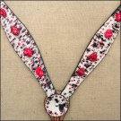 NEW HILASON WESTERN LEATHER HORSE BREAST COLLAR COWHIDE RED STONE
