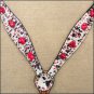 NEW HILASON WESTERN LEATHER HORSE BREAST COLLAR COWHIDE RED STONE