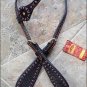 HILASON WESTERN LEATHER HORSE HEADSTALL BREAST COLLAR BROWN PURPLE CRYSTALS