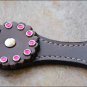 HILASON WESTERN LEATHER HORSE HEADSTALL BREAST COLLAR BROWN PURPLE CRYSTALS