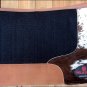 FP808-F HILASON WESTERN WOOL FELT GEL SADDLE PAD W/ COWHIDE LEATHER - BLACK