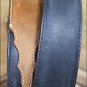 40" SILVER CREEK CLASSIC WESTERN BLACK W/BROWN LEATHER TRIM MEN BELT 1-3/8" Wide
