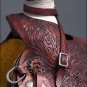 WD077M-F HILASON BIG KING HIGH BACK WESTERN WADE RANCH ROPING COWBOY SADDLE 17