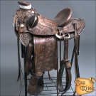 WD013DBRO 16" HILASON BIG KING WESTERN WADE RANCH ROPING COWBOY TRAIL SADDLE