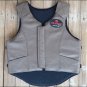 PV805-F HILASON LEATHER PRO RODEO BULL RIDING PROTECTIVE VEST XXX LRG - GREY