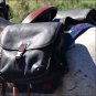 11X10X4 LARGE CLASSIC EQUINE HORSE SADDLE LEATHER CONTOURED REAR BAG BLACK