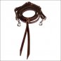 5/8"X9' TUCKER ADJUSTABLE HORSE BROWN TRAIL REINS BRASS HARDWARE BIT ENDS