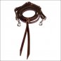 5/8"X9' TUCKER ADJUSTABLE HORSE BROWN TRAIL REINS BRASS HARDWARE BIT ENDS