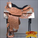 BH116-F HILASON WESTERN LEATHER EQUITATION HORSE SHOW TRAIL PLEASURE SADDLE 16"