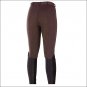 26" HORZE ACTIVE WOMENS COTTON ELASTIC LEATHER FULL SEAT RIDING BREECHES BROWN