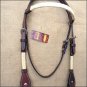 S514 HILASON WESTERN RAWHIDE BRAIDED LEATHER HORSE HEADSTALL CHOCOLATE BROWN