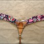 T67 WESTERN LEATHER HORSE BRIDLE HEADSTALL BREAST COLLAR SET FUN PRINT
