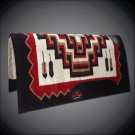 FE360-F MADE IN USA HILASON WESTERN WOOL FELT SADDLE BLANKET PAD BLACK MAROON