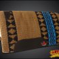 MADEINUSA 338-F HILASON WESTERN WOOL SHOCK BUSTER SADDLE BLANKET PAD BROWN