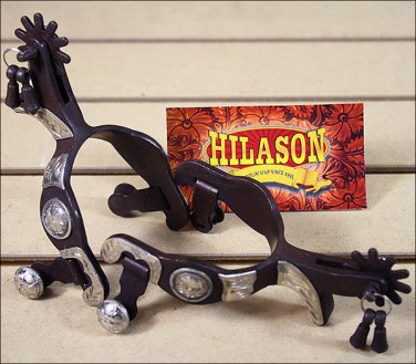 HILASON ANTIQUE BROWN YOUTH SHOW SPURS AB JINGLE BOBS