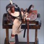 FI141-F WESTERN BARREL RACING TRAIL SADDLE 15" WITH HEADSTALL BREAST COLLAR SET