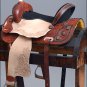 FI141-F WESTERN BARREL RACING TRAIL SADDLE 15" WITH HEADSTALL BREAST COLLAR SET