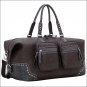 AMERICAN WEST LEATHER BANDANA LAKE TAHOE CARRY ALL TRAVEL LUGGAGE BAG CHARCOAL
