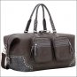AMERICAN WEST LEATHER BANDANA LAKE TAHOE CARRY ALL TRAVEL LUGGAGE BAG CHARCOAL