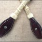 HILASON WESTERN RAWHIDE BRAIDED LEATHER HORSE ONE EAR BRIDLE HEADSTALL MAHOGANY