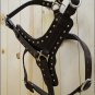 DH300 HILASON BROWN PADDED GENUINE LEATHER DOG HARNESS MATCHING LEASH ALL SIZES